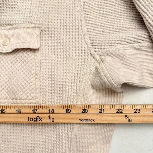 Aerie LumberJane Waffle Shirt Jacket Off White Cream 2023 Oversized Cozy Shacket - Picture 6 of 9